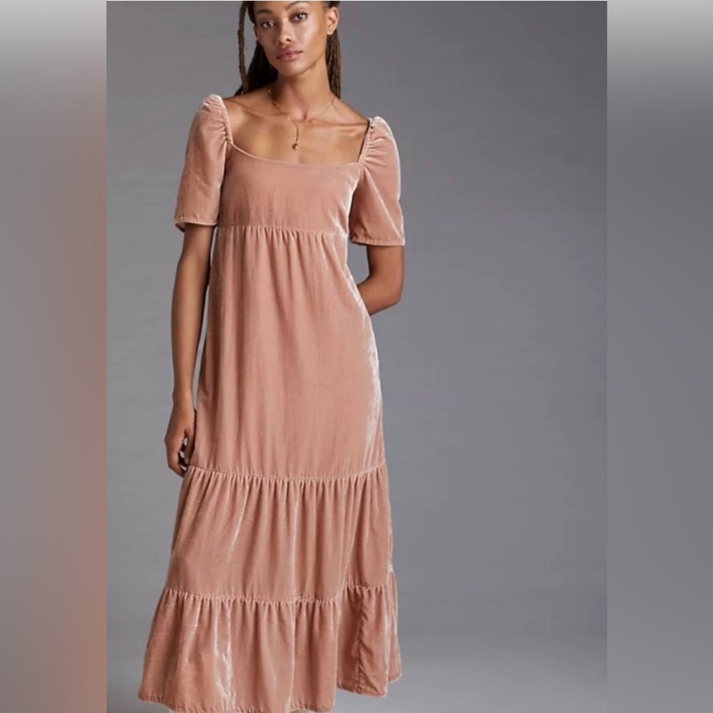 Anthropologie velvet dress - Picture 1 of 8